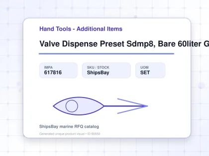 Valve Dispense Preset Sdmp8, Bare 60liter Graco 24u953 - Hand Tools - Additional Items - IMPA 617816 - UOM SET