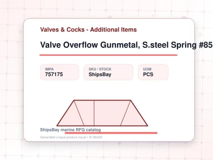 Valve Overflow Gunmetal, S.steel Spring #853bgfo Din 15 - Valves & Cocks - Additional Items - IMPA 757175 - UOM PCS