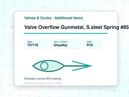 Valve Overflow Gunmetal, S.steel Spring #853bgfo Din 20 - Valves & Cocks - Additional Items - IMPA 757176 - UOM PCS