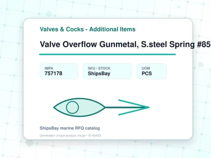 Valve Overflow Gunmetal, S.steel Spring #853bgfo Din 32 - Valves & Cocks - Additional Items - IMPA 757178 - UOM PCS
