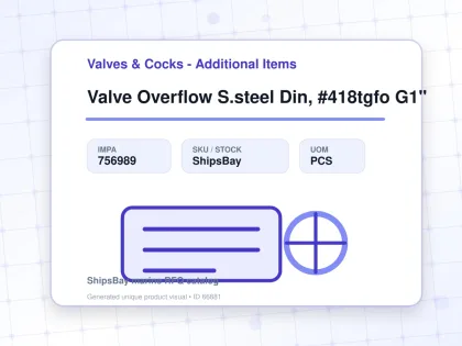 Valve Overflow S.steel Din, #418tgfo G1" - Valves & Cocks - Additional Items - IMPA 756989 - UOM PCS