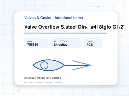 Valve Overflow S.steel Din、#418tgfo G1/2" - Valves & Cocks - Additional Items - IMPA 756980 - UOM PCS