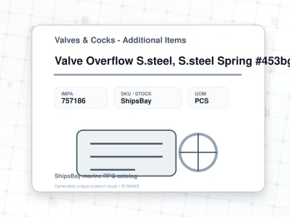 Valve Overflow S.steel, S.steel Spring #453bgfo Din 50 - Valves & Cocks - Additional Items - IMPA 757186 - UOM PCS