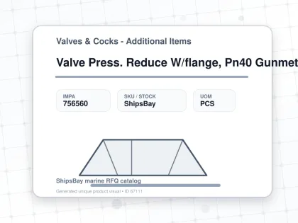 Valve Press. Reduce W/flange, Pn40 Gunmetal #682mgfo-lp Dn40 - Valves & Cocks - Additional Items - IMPA 756560 - UOM PCS