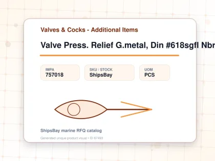 Valve Press. Relief G.metal, Din #618sgfl Nbr Seal 1-1/2" - Valves & Cocks - Additional Items - IMPA 757018 - UOM PCS
