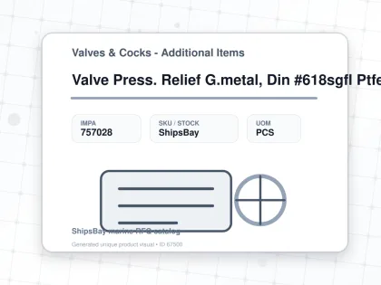 Valve Press. Relief G.metal, Din #618sgfl Ptfe Seal 1-1/2" - Valves & Cocks - Additional Items - IMPA 757028 - UOM PCS