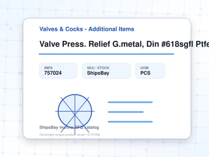 Valve Press. Relief G.metal, Din #618sgfl Ptfe Seal 1/2" - Valves & Cocks - Additional Items - IMPA 757024 - UOM PCS