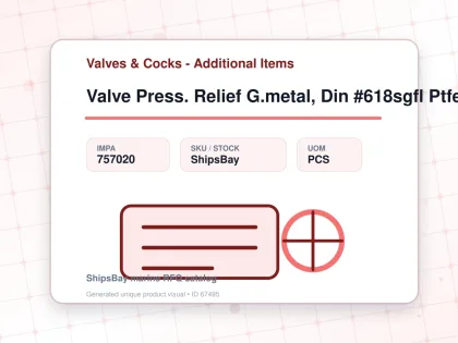 Valve Press. Relief G.metal, Din #618sgfl Ptfe Seal 3/8" - Valves & Cocks - Additional Items - IMPA 757020 - UOM PCS