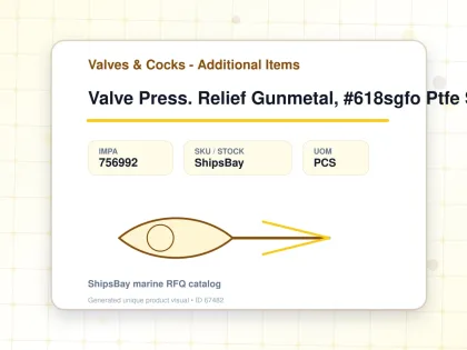 Valve Press. Relief Gunmetal, #618sgfo Ptfe Seal 1/2" - Valves & Cocks - Additional Items - IMPA 756992 - UOM PCS