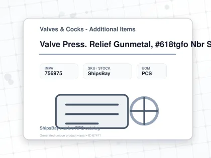 Valve Press. Relief Gunmetal, #618tgfo Nbr Seal 1-1/4" - Valves & Cocks - Additional Items - IMPA 756975 - UOM PCS