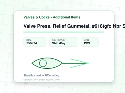 Valve Press. Relief Gunmetal, #618tgfo Nbr Seal 1" - Valves & Cocks - Additional Items - IMPA 756974 - UOM PCS