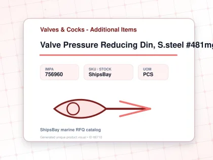 Valve Pressure Reducing Din, S.steel #481mgfo-hp Dn20 - Valves & Cocks - Additional Items - IMPA 756960 - UOM PCS