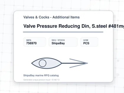 Valve Pressure Reducing Din, S.steel #481mgfo-hp Dn40 - Valves & Cocks - Additional Items - IMPA 756970 - UOM PCS