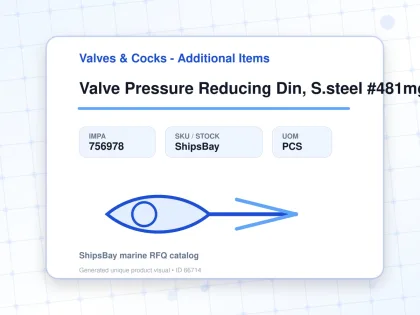 Valve Pressure Reducing Din, S.steel #481mgfo-hp Dn50 - Valves & Cocks - Additional Items - IMPA 756978 - UOM PCS