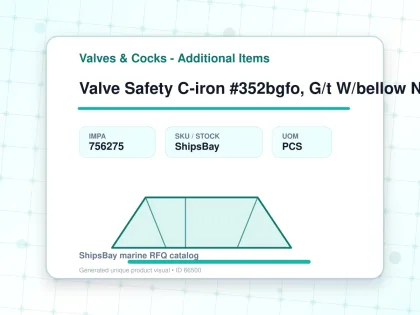 Valve Safety C-iron #352bgfo, G/t W/bellow Nolftdev Pn40dn40 - Valves & Cocks - Additional Items - IMPA 756275 - UOM PCS