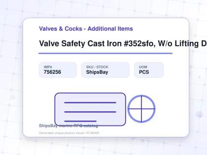 Valve Safety Cast Iron #352sfo, W/o Lifting Device Dn50 Pn16 - Valves & Cocks - Additional Items - IMPA 756256 - UOM PCS
