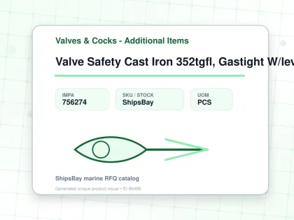 Valve Safety Cast Iron 352tgfl, Gastight W/lever Hdl Pn40 Dn50 - Valves & Cocks - Additional Items - IMPA 756274 - UOM PCS