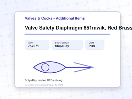 Valve Safety Diaphragm 651mwik, Red Brass 1/2" 6/8/10bar - Valves & Cocks - Additional Items - IMPA 757071 - UOM PCS