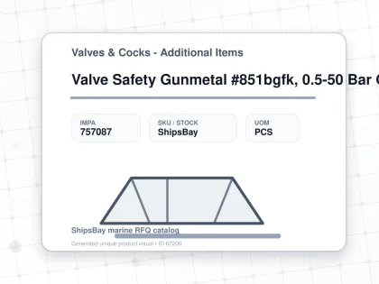 Valve Safety Gunmetal #851bgfk, 0.5-50 Bar G3/4" & 1-1/4" - Valves & Cocks - Additional Items - IMPA 757087 - UOM PCS