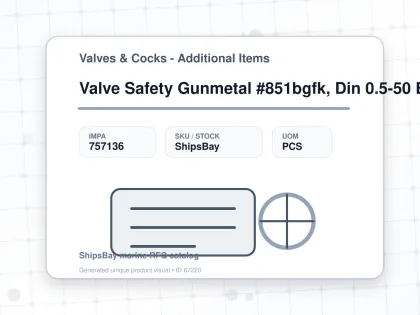 Valve Safety Gunmetal #851bgfk, Din 0.5-50 Bar G1-1/2" & 2" - Valves & Cocks - Additional Items - IMPA 757136 - UOM PCS