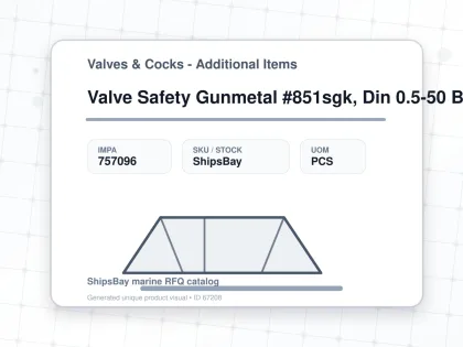 Valve Safety Gunmetal #851sgk, Din 0.5-50 Bar G1-1/2" & 2" - Valves & Cocks - Additional Items - IMPA 757096 - UOM PCS
