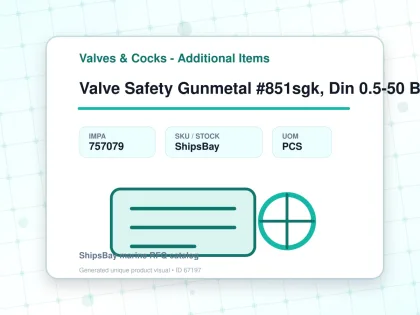 Valve Safety Gunmetal #851sgk, Din 0.5-50 Bar G3/4" & 1-1/4" - Valves & Cocks - Additional Items - IMPA 757079 - UOM PCS
