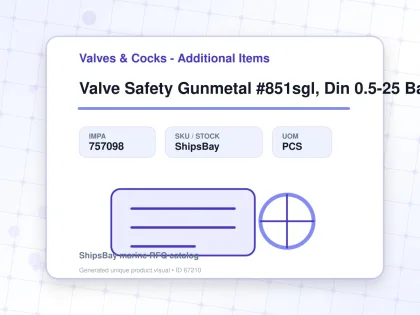 Valve Safety Gunmetal #851sgl, Din 0.5-25 Bar G1/2" & 1/2" - Valves & Cocks - Additional Items - IMPA 757098 - UOM PCS
