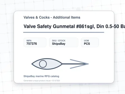 Valve Safety Gunmetal #861sgl, Din 0.5-50 Bar Dn15 - Valves & Cocks - Additional Items - IMPA 757376 - UOM PCS