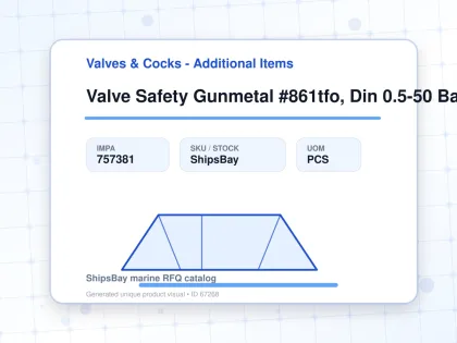 Valve Safety Gunmetal #861tfo, Din 0.5-50 Bar Dn10 - Valves & Cocks - Additional Items - IMPA 757381 - UOM PCS