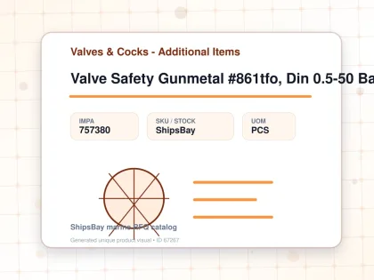 Valve Safety Gunmetal #861tfo, Din 0.5-50 Bar Dn8 - Valves & Cocks - Additional Items - IMPA 757380 - UOM PCS