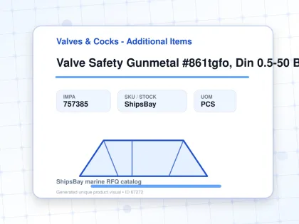Valve Safety Gunmetal #861tgfo, Din 0.5-50 Bar Dn15 - Valves & Cocks - Additional Items - IMPA 757385 - UOM PCS