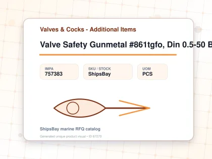 Valve Safety Gunmetal #861tgfo, Din 0.5-50 Bar Dn8 - Valves & Cocks - Additional Items - IMPA 757383 - UOM PCS