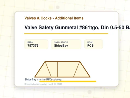 Valve Safety Gunmetal #861tgo, Din 0.5-50 Bar Dn10 - Valves & Cocks - Additional Items - IMPA 757378 - UOM PCS
