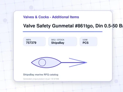 Valve Safety Gunmetal #861tgo, Din 0.5-50 Bar Dn15 - Valves & Cocks - Additional Items - IMPA 757379 - UOM PCS