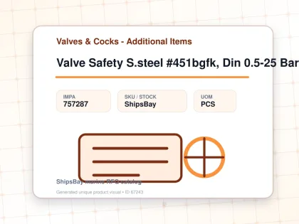 Valve Safety S.steel #451bgfk, Din 0.5-25 Bar G1/2" & 1" - Valves & Cocks - Additional Items - IMPA 757287 - UOM PCS