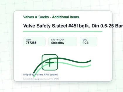 Valve Safety S.steel #451bgfk, Din 0.5-25 Bar G1/2" & 1/2" - Valves & Cocks - Additional Items - IMPA 757286 - UOM PCS