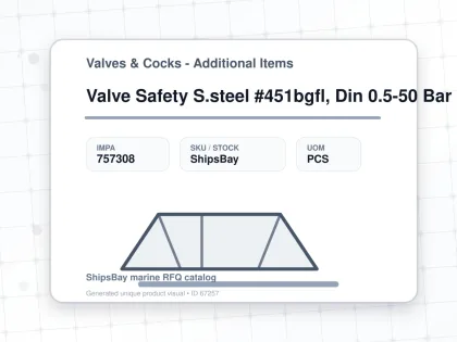Valve Safety S.steel #451bgfl, Din 0.5-50 Bar G2" & 2" - Valves & Cocks - Additional Items - IMPA 757308 - UOM PCS