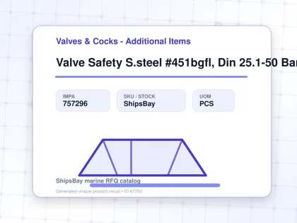 Valve Safety S.steel #451bgfl, Din 25.1-50 Bar G1/2" & 1" - Valves & Cocks - Additional Items - IMPA 757296 - UOM PCS