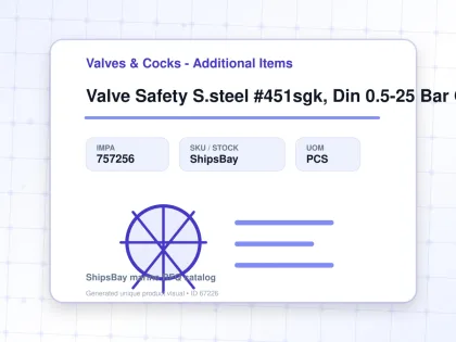 Valve Safety S.steel #451sgk, Din 0.5-25 Bar G1/2" & 1/2" - Valves & Cocks - Additional Items - IMPA 757256 - UOM PCS