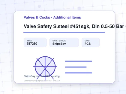 Valve Safety S.steel #451sgk, Din 0.5-50 Bar G1" & 1-1/2" - Valves & Cocks - Additional Items - IMPA 757260 - UOM PCS