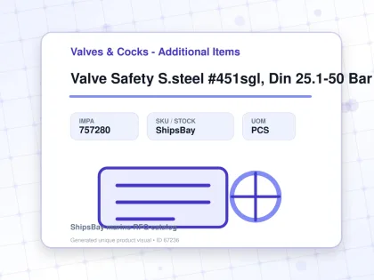 Valve Safety S.steel #451sgl, Din 25.1-50 Bar G1/2" & 1" - Valves & Cocks - Additional Items - IMPA 757280 - UOM PCS