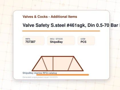Valve Safety S.steel #461sgk, Din 0.5-70 Bar Dn10 - Valves & Cocks - Additional Items - IMPA 757387 - UOM PCS