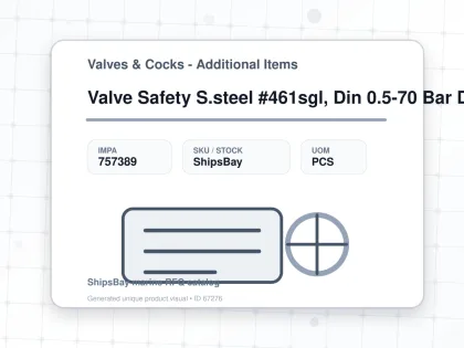 Valve Safety S.steel #461sgl, Din 0.5-70 Bar Dn8 - Valves & Cocks - Additional Items - IMPA 757389 - UOM PCS