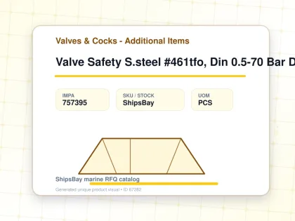 Valve Safety S.steel #461tfo, Din 0.5-70 Bar Dn8 - Valves & Cocks - Additional Items - IMPA 757395 - UOM PCS