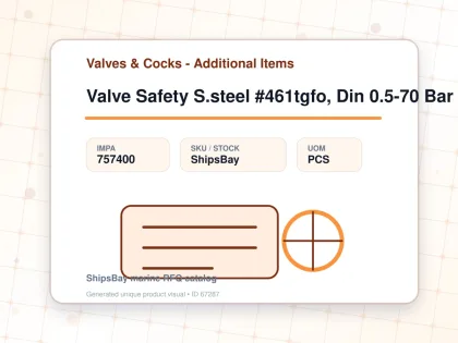 Valve Safety S.steel #461tgfo, Din 0.5-70 Bar Dn15 - Valves & Cocks - Additional Items - IMPA 757400 - UOM PCS