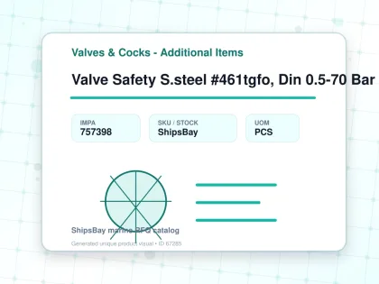 Valve Safety S.steel #461tgfo, Din 0.5-70 Bar Dn8 - Valves & Cocks - Additional Items - IMPA 757398 - UOM PCS