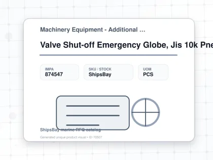 Valve Shut-off Emergency Globe, Jis 10k Pneumatic Esg-125-pc - Machinery Equipment - Additional Items - IMPA 874547 - UOM PCS