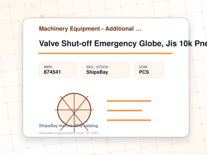 Valve Shut-off Emergency Globe, Jis 10k Pneumatic Esg-25-pc - Machinery Equipment - Additional Items - IMPA 874541 - UOM PCS