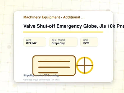 Valve Shut-off Emergency Globe, Jis 10k Pneumatic Esg-40-pc - Machinery Equipment - Additional Items - IMPA 874542 - UOM PCS