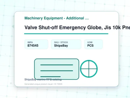Valve Shut-off Emergency Globe, Jis 10k Pneumatic Esg-80-pc - Machinery Equipment - Additional Items - IMPA 874545 - UOM PCS